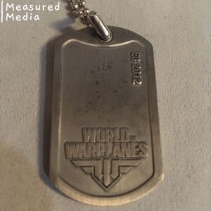 USED 2012 E3 World Of Warplanes Dog Tag Limited Promotional Promo Gift Swag Bag